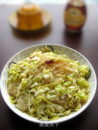 粉丝炒包菜的做法