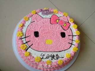 kitty猫生日蛋糕