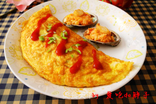 三文鱼茄汁蛋包饭的做法