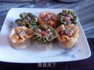 彩色烧麦的做法