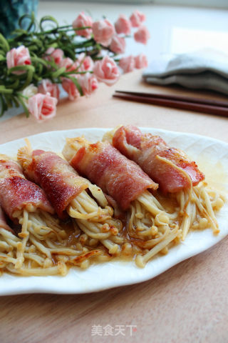 金针培根肉卷的做法