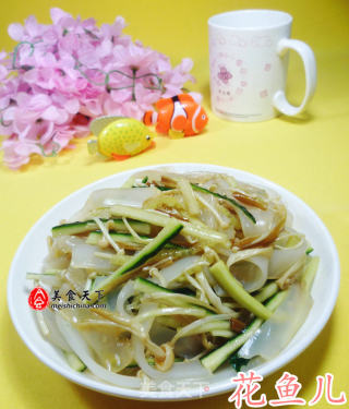黄金针菇拌凉皮的做法