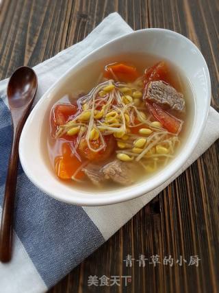 豆芽牛肉汤的做法