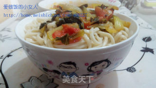 油菜西红柿面的做法