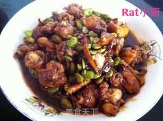 毛豆炒鸡的做法