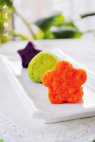 胡萝卜青豆紫薯泥的做法