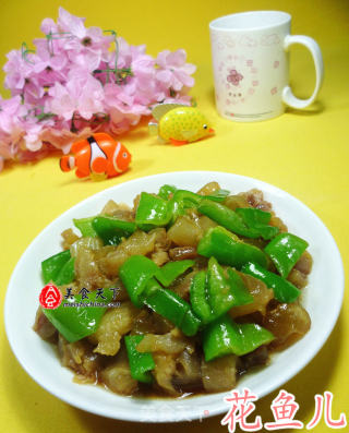 青椒炒牛筋的做法