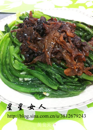 豆豉鲮鱼油麦菜的做法