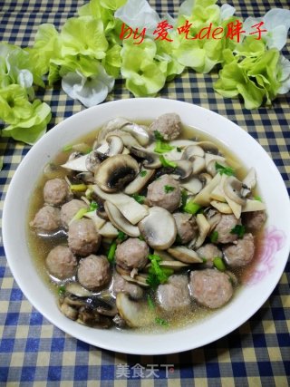 双菇烩肉丸的做法