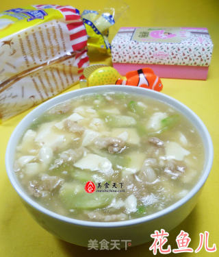 丝瓜肉丝豆腐羹的做法