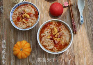 酸溜溜~开胃饭~番茄面的做法