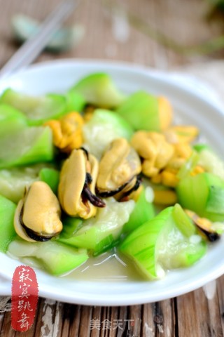 【丝瓜炒贻贝】的做法