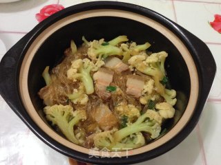 菜花粉丝煲的做法