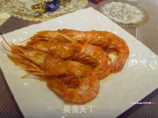 披萨酱煎红虾的做法