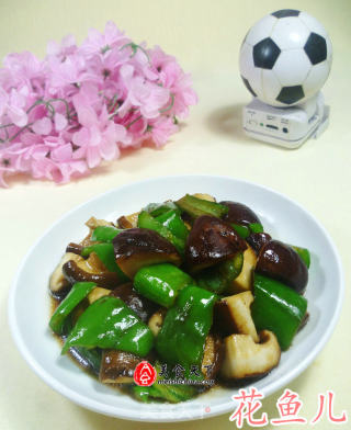 蚝油青椒香菇的做法