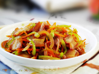 三丝炒五花肉的做法