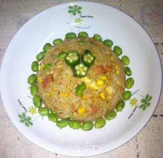 秋葵炒饭的做法