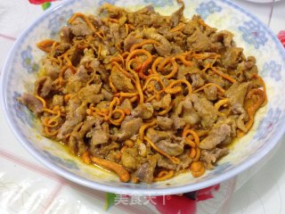 猪展肉蒸虫草花的做法