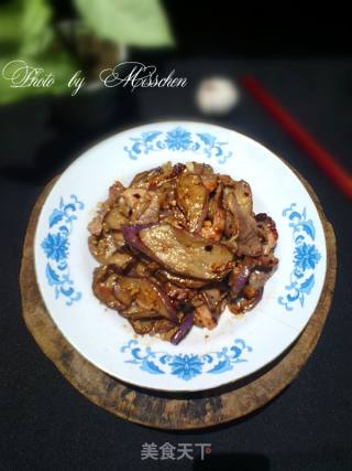 茄片炒肉的做法