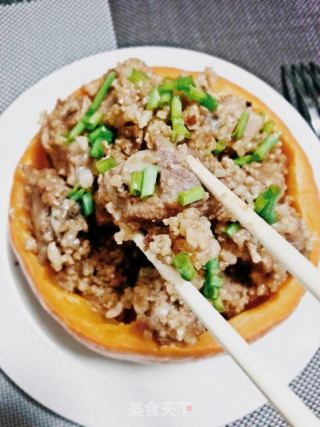 粉蒸排骨南瓜煲的做法