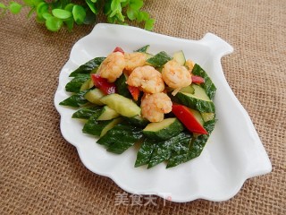 黄瓜炒虾仁的做法