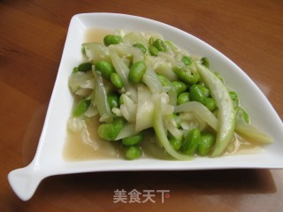 夜开花炒毛豆的做法