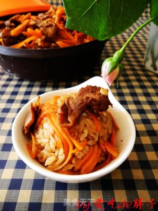 胡萝卜鸡肉焖饭的做法