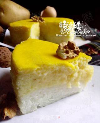 【剩米饭打造仿真慕斯蛋糕】蛋香土豆泥配米饭的做法