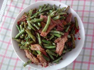 肉片炒豆角的做法