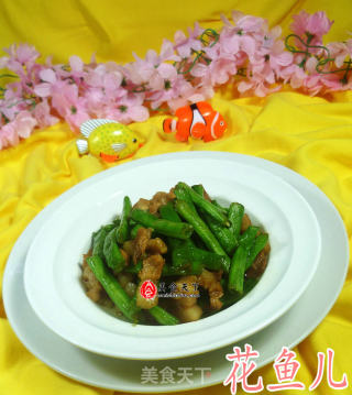 肉片炒梅豆的做法