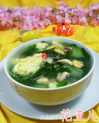 青菜淡菜鸡蛋汤的做法