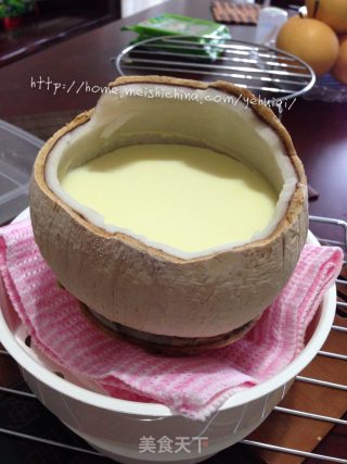 【原只香椰牛奶炖蛋】的做法