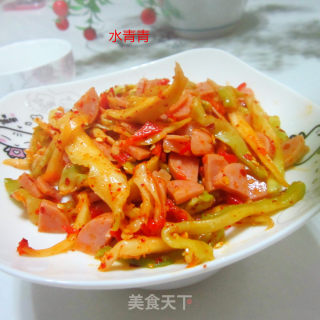 凉拌火腿榨菜丝的做法