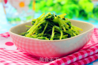姜丝豌豆苗的做法