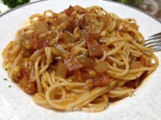 茄汁培根意面