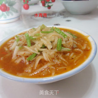 水煮白萝卜丝的做法