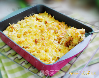 辣白菜焗饭的做法