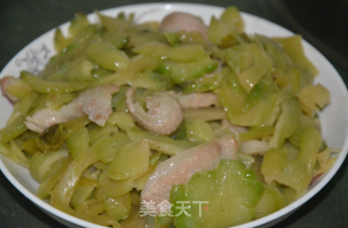 猪肉咸菜炒苦瓜的做法