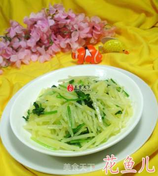 香菜炒土豆的做法