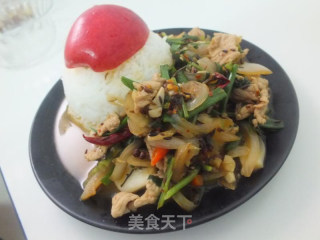 一个人的晚餐-孜然嫩肉盖饭的做法