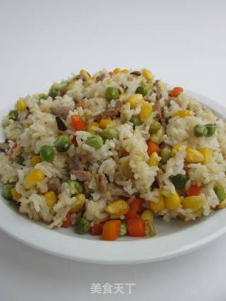 五彩炒饭的做法