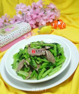 芹菜炒猪舌头的做法