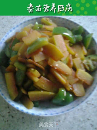 青椒素炒西瓜皮的做法