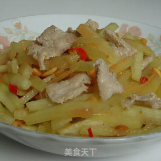 西瓜皮炒肉的做法