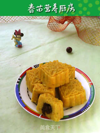 玉米面红薯枣泥月饼