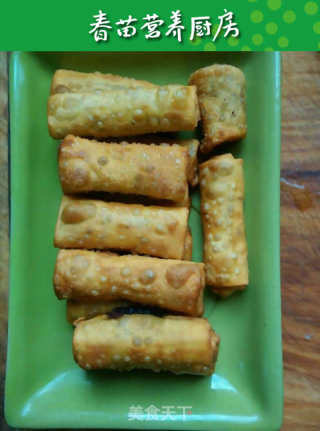 家庭版豆沙春卷的做法