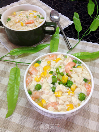 田园虾仁豆腐羹的做法