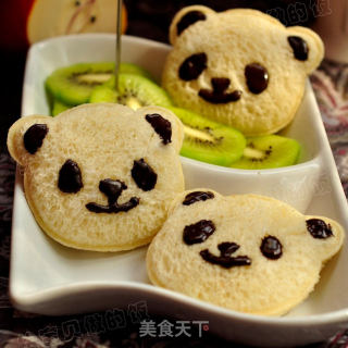 萌早餐---熊猫三明治的做法