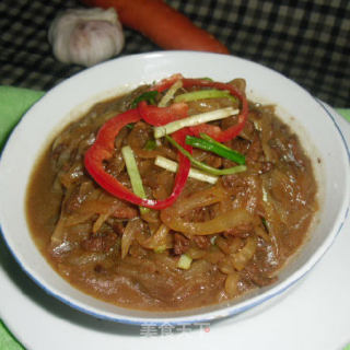 白萝卜丝炒牛肉的做法