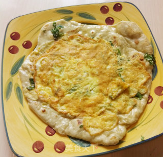 发面烙饼蘸鸡蛋的做法